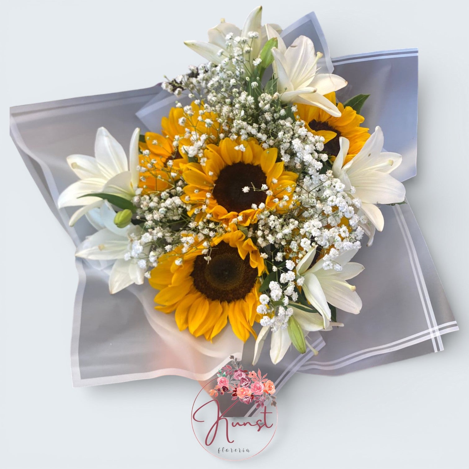 Ramo de girasoles,lilium e ilusiones