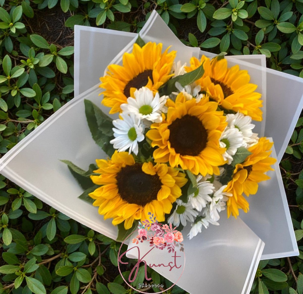 Ramo de girasoles y margaritas